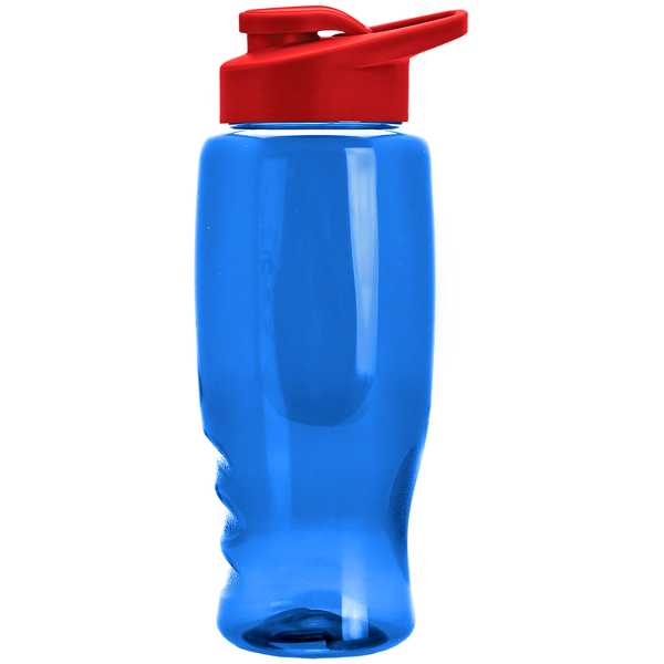 Transparent Grip Poly-Pure Sport Bottle, 27oz. - Drink Thru Lid