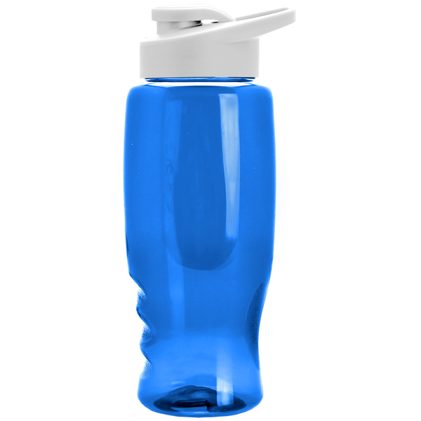 Transparent Grip Poly-Pure Sport Bottle, 27oz. - Drink Thru Lid