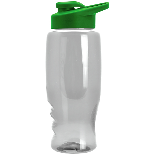 Transparent Grip Poly-Pure Sport Bottle, 27oz. - Drink Thru Lid