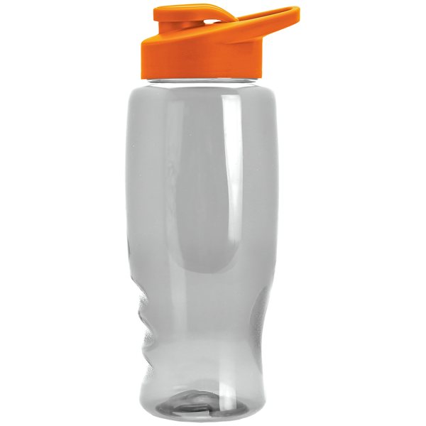 Transparent Grip Poly-Pure Sport Bottle, 27oz. - Drink Thru Lid
