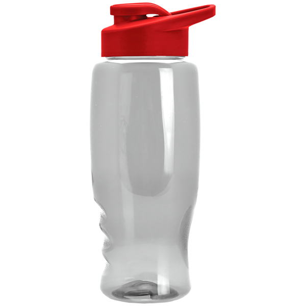 Transparent Grip Poly-Pure Sport Bottle, 27oz. - Drink Thru Lid
