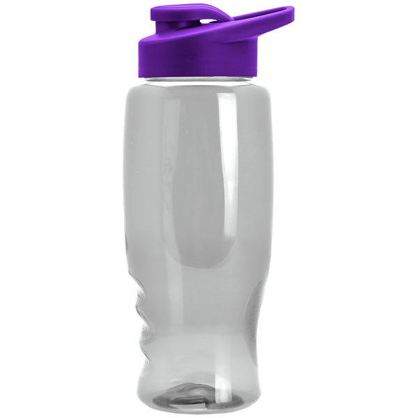 Transparent Grip Poly-Pure Sport Bottle, 27oz. - Drink Thru Lid