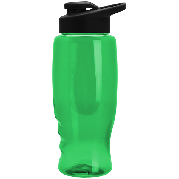 Transparent Grip Poly-Pure Sport Bottle, 27oz. - Drink Thru Lid