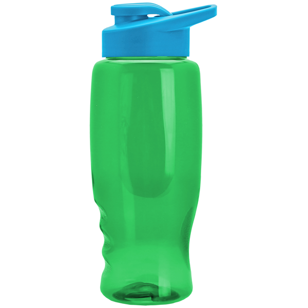 Transparent Grip Poly-Pure Sport Bottle, 27oz. - Drink Thru Lid