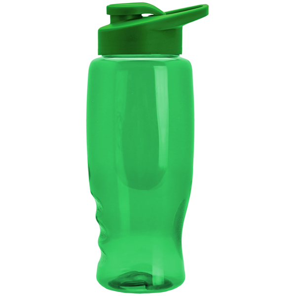 Transparent Grip Poly-Pure Sport Bottle, 27oz. - Drink Thru Lid