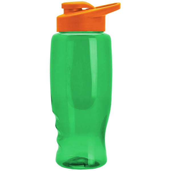 Transparent Grip Poly-Pure Sport Bottle, 27oz. - Drink Thru Lid