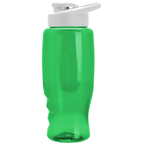 Transparent Grip Poly-Pure Sport Bottle, 27oz. - Drink Thru Lid