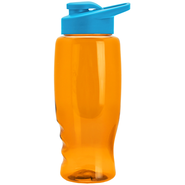 Transparent Grip Poly-Pure Sport Bottle, 27oz. - Drink Thru Lid