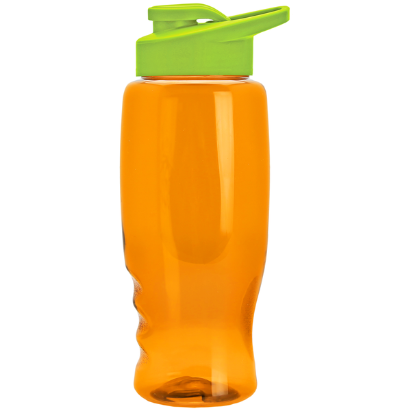 Transparent Grip Poly-Pure Sport Bottle, 27oz. - Drink Thru Lid
