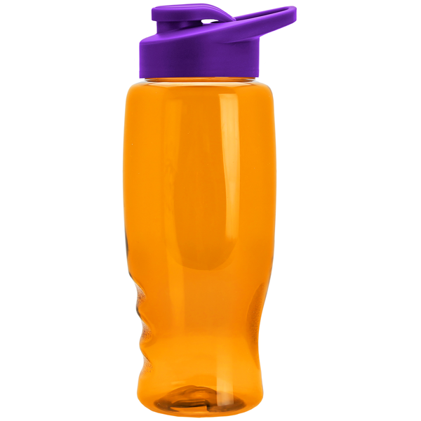 Transparent Grip Poly-Pure Sport Bottle, 27oz. - Drink Thru Lid