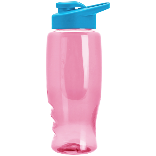 Transparent Grip Poly-Pure Sport Bottle, 27oz. - Drink Thru Lid