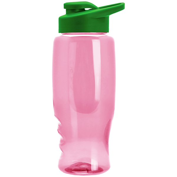 Transparent Grip Poly-Pure Sport Bottle, 27oz. - Drink Thru Lid