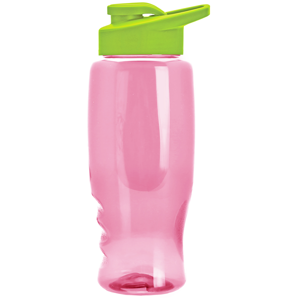 Transparent Grip Poly-Pure Sport Bottle, 27oz. - Drink Thru Lid