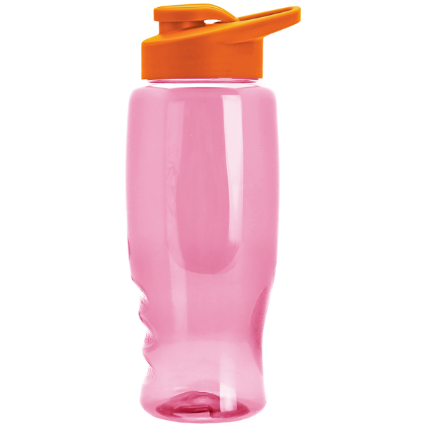 Transparent Grip Poly-Pure Sport Bottle, 27oz. - Drink Thru Lid