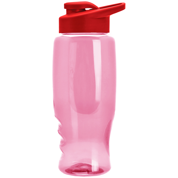 Transparent Grip Poly-Pure Sport Bottle, 27oz. - Drink Thru Lid