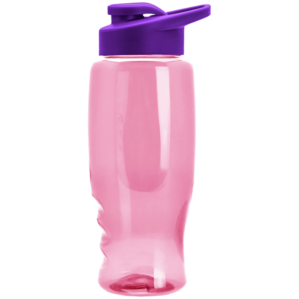 Transparent Grip Poly-Pure Sport Bottle, 27oz. - Drink Thru Lid