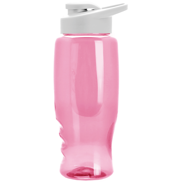 Transparent Grip Poly-Pure Sport Bottle, 27oz. - Drink Thru Lid