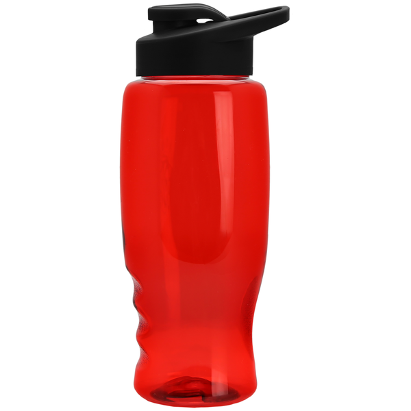 Transparent Grip Poly-Pure Sport Bottle, 27oz. - Drink Thru Lid