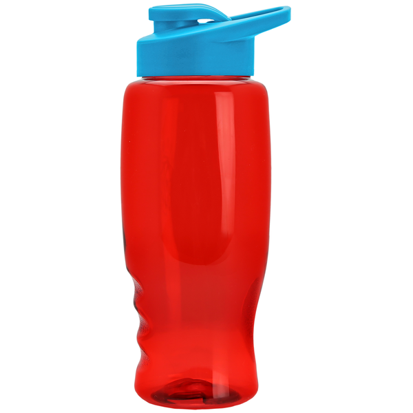 Transparent Grip Poly-Pure Sport Bottle, 27oz. - Drink Thru Lid