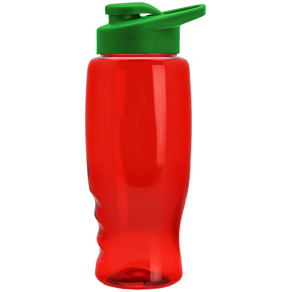 Transparent Grip Poly-Pure Sport Bottle, 27oz. - Drink Thru Lid