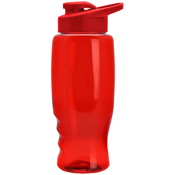 Transparent Grip Poly-Pure Sport Bottle, 27oz. - Drink Thru Lid