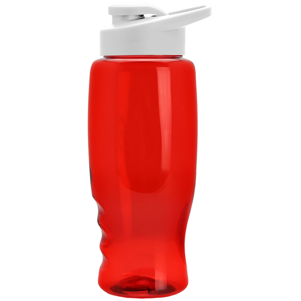 Transparent Grip Poly-Pure Sport Bottle, 27oz. - Drink Thru Lid