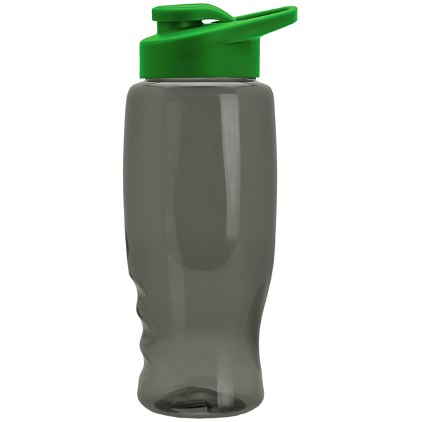 Transparent Grip Poly-Pure Sport Bottle, 27oz. - Drink Thru Lid