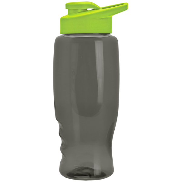 Transparent Grip Poly-Pure Sport Bottle, 27oz. - Drink Thru Lid