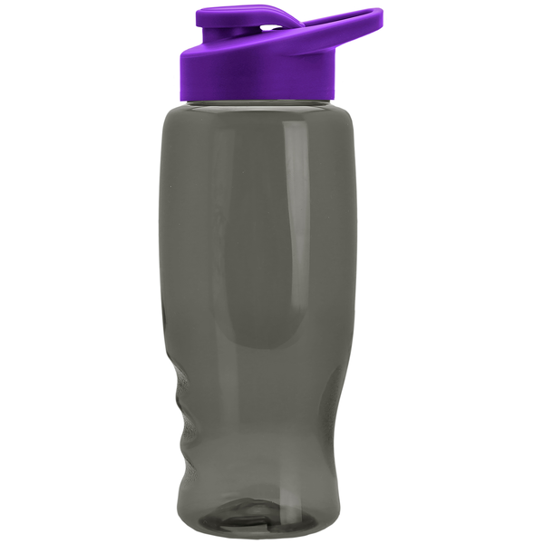 Transparent Grip Poly-Pure Sport Bottle, 27oz. - Drink Thru Lid
