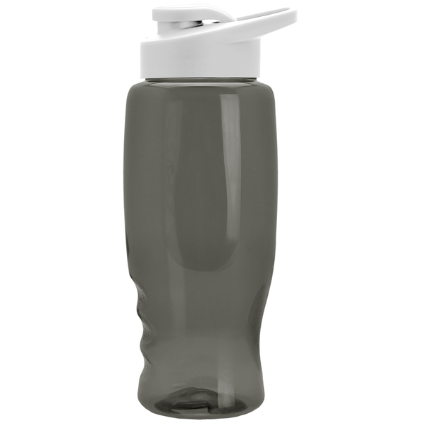 Transparent Grip Poly-Pure Sport Bottle, 27oz. - Drink Thru Lid