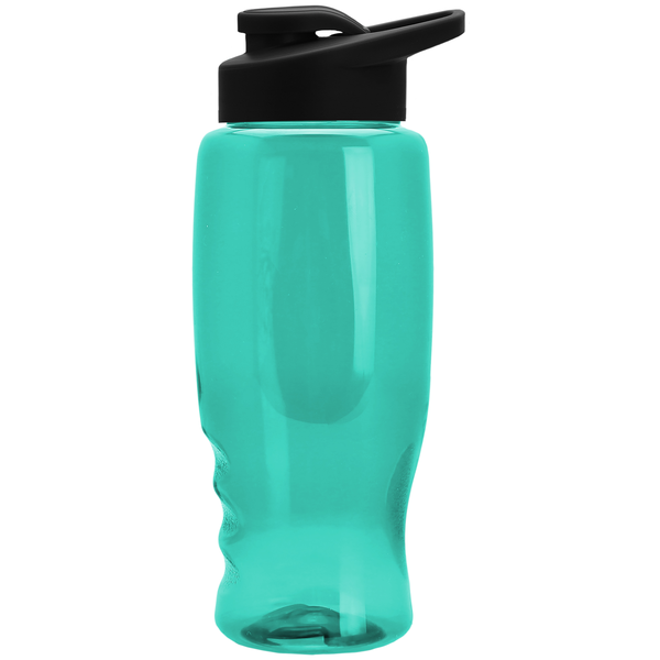 Transparent Grip Poly-Pure Sport Bottle, 27oz. - Drink Thru Lid