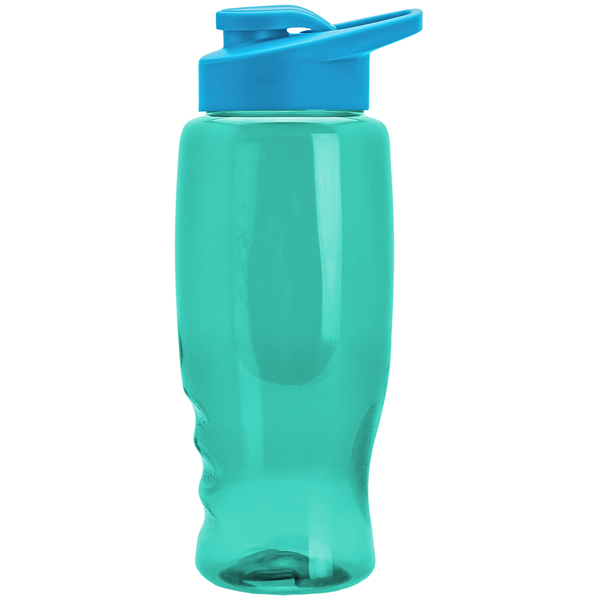 Transparent Grip Poly-Pure Sport Bottle, 27oz. - Drink Thru Lid
