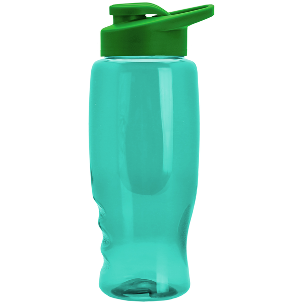 Transparent Grip Poly-Pure Sport Bottle, 27oz. - Drink Thru Lid