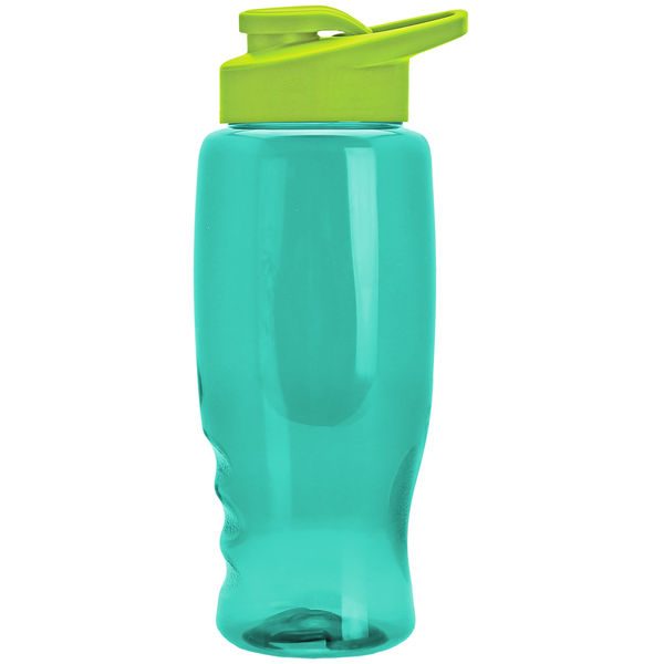 Transparent Grip Poly-Pure Sport Bottle, 27oz. - Drink Thru Lid