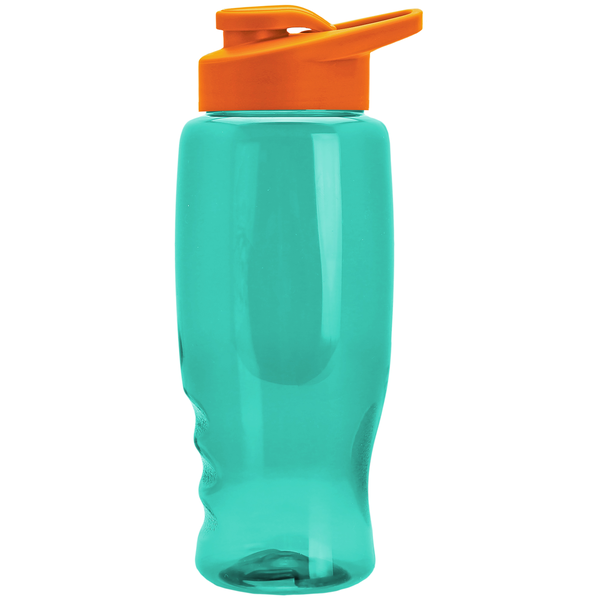 Transparent Grip Poly-Pure Sport Bottle, 27oz. - Drink Thru Lid