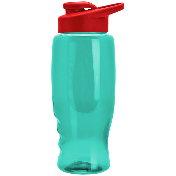 Transparent Grip Poly-Pure Sport Bottle, 27oz. - Drink Thru Lid