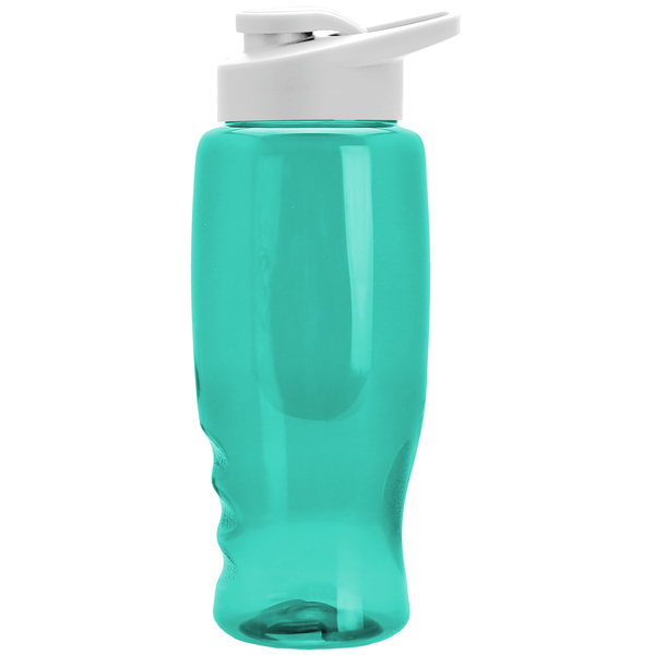 Transparent Grip Poly-Pure Sport Bottle, 27oz. - Drink Thru Lid