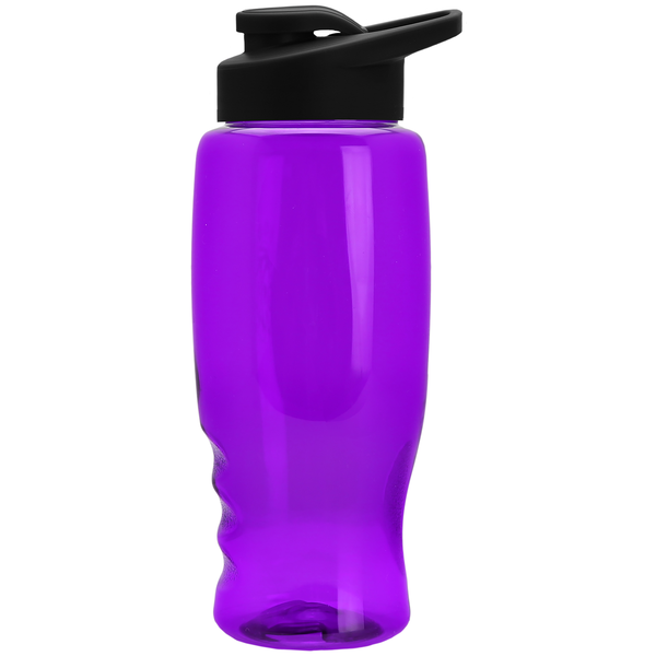 Transparent Grip Poly-Pure Sport Bottle, 27oz. - Drink Thru Lid