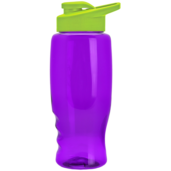 Transparent Grip Poly-Pure Sport Bottle, 27oz. - Drink Thru Lid