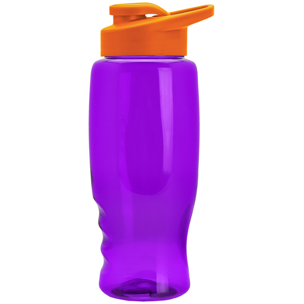 Transparent Grip Poly-Pure Sport Bottle, 27oz. - Drink Thru Lid