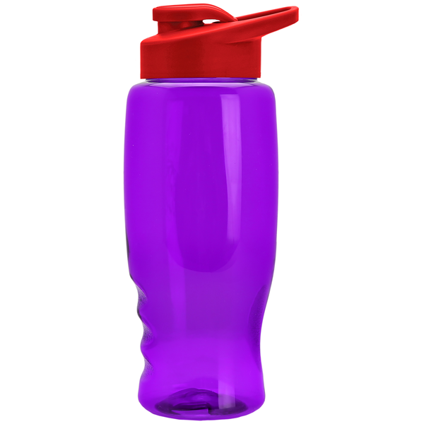 Transparent Grip Poly-Pure Sport Bottle, 27oz. - Drink Thru Lid