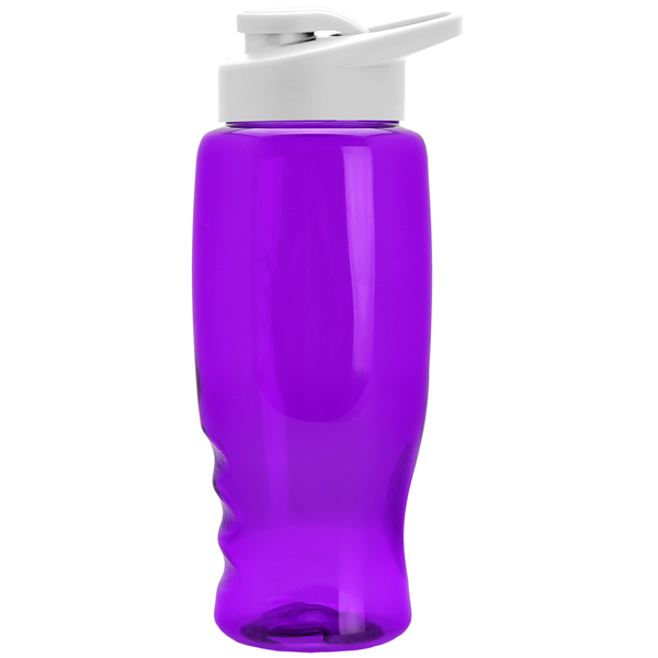 Transparent Grip Poly-Pure Sport Bottle, 27oz. - Drink Thru Lid