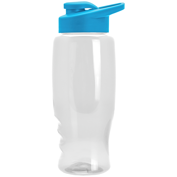 Transparent Grip Poly-Pure Sport Bottle, 27oz. - Drink Thru Lid