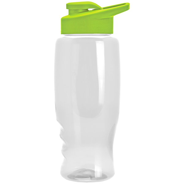 Transparent Grip Poly-Pure Sport Bottle, 27oz. - Drink Thru Lid