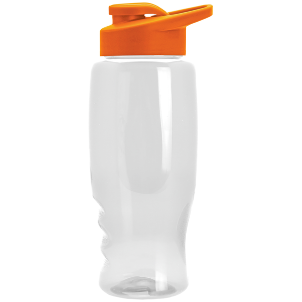 Transparent Grip Poly-Pure Sport Bottle, 27oz. - Drink Thru Lid