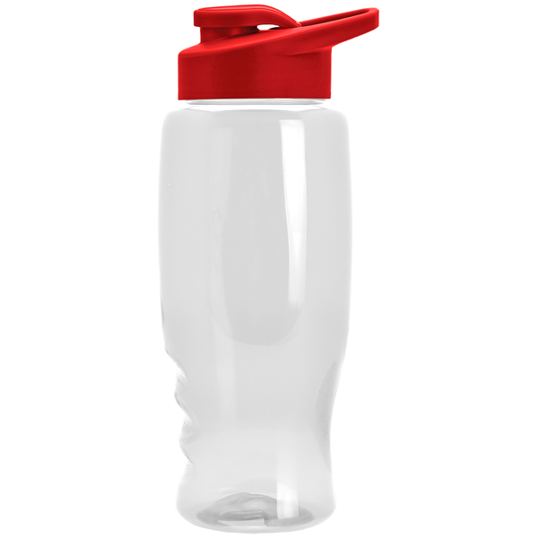 Transparent Grip Poly-Pure Sport Bottle, 27oz. - Drink Thru Lid