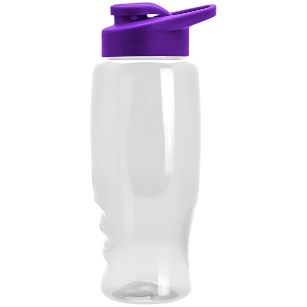 Transparent Grip Poly-Pure Sport Bottle, 27oz. - Drink Thru Lid
