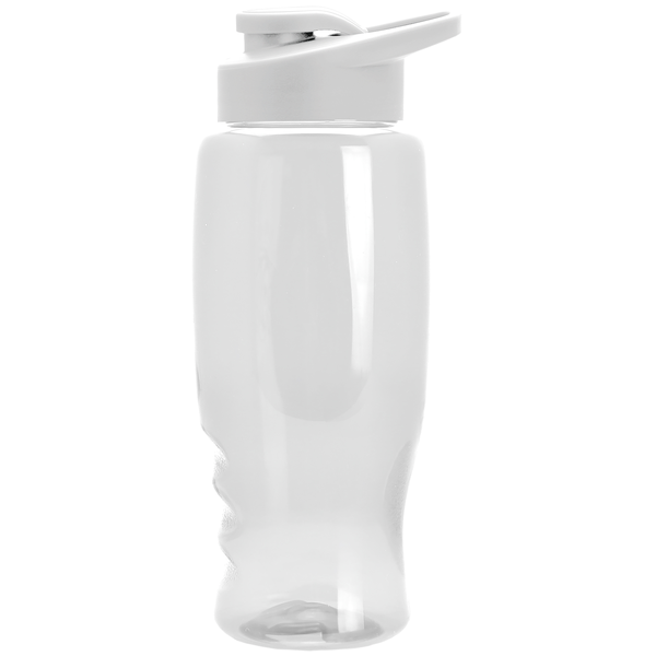 Transparent Grip Poly-Pure Sport Bottle, 27oz. - Drink Thru Lid