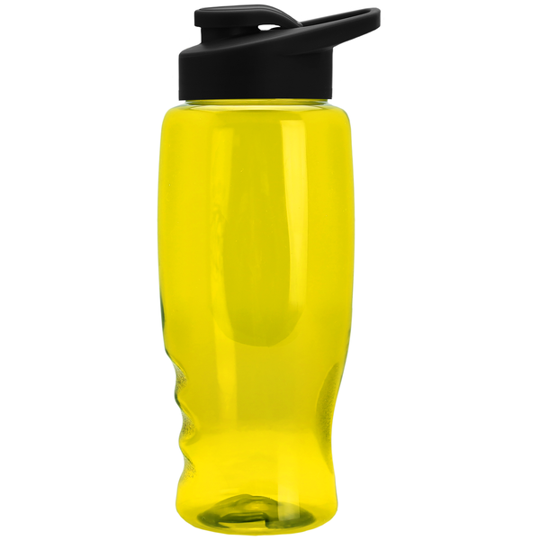 Transparent Grip Poly-Pure Sport Bottle, 27oz. - Drink Thru Lid