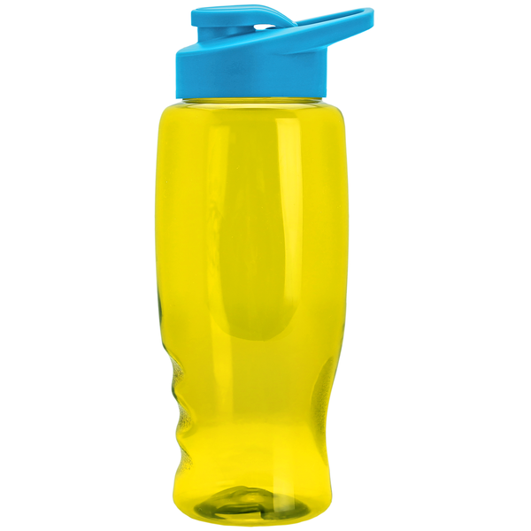 Transparent Grip Poly-Pure Sport Bottle, 27oz. - Drink Thru Lid